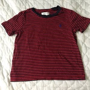 Red & Navy Striped Ralph Lauren Baby Boy Shirt